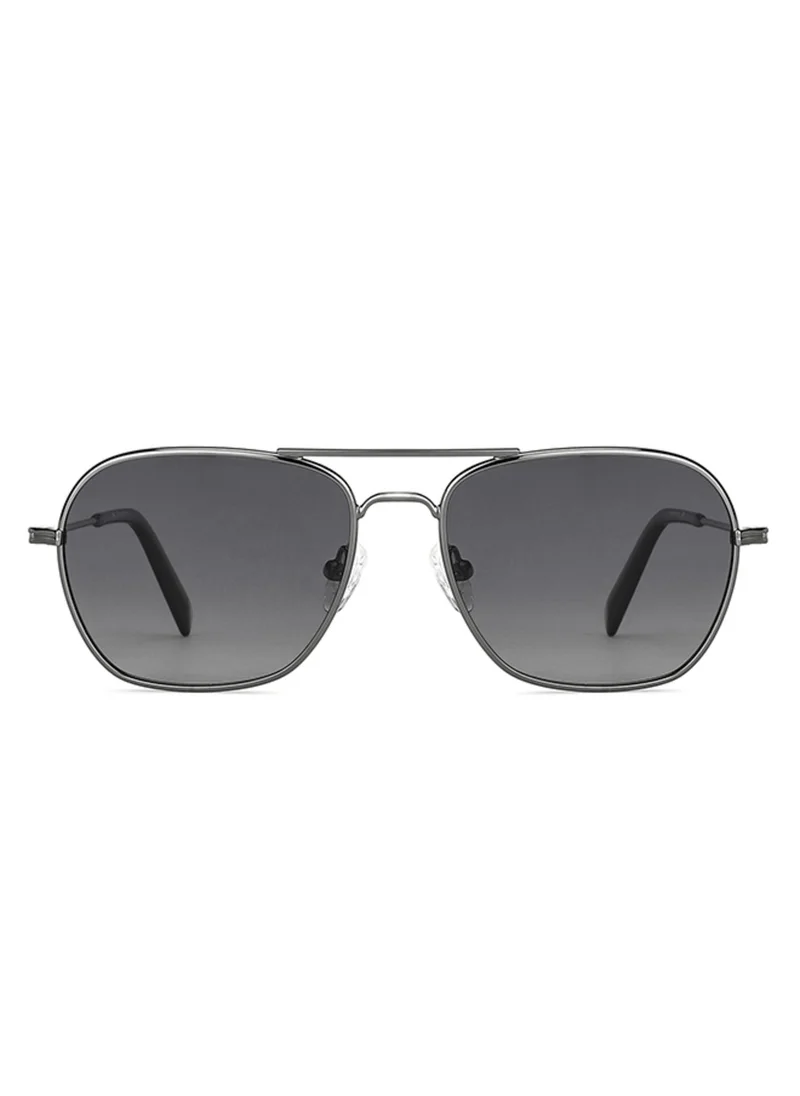 جون جاكوبس John Jacobs | Polarized & UV Protection Sunglasses For Men & Women | Gunmetal Black Grey Full Rim Square Medium (Size-54) JJ S12808-C1