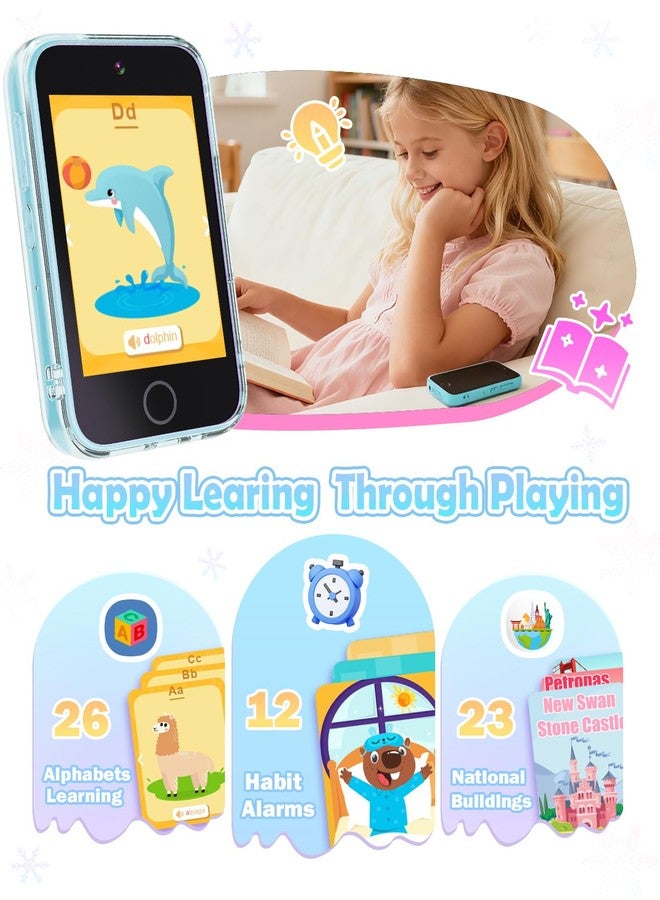Anchioo Kids Smart Phone, 3.5'' Touchscreen Toddler Phone Toys for 3 4 5 6 7 8 Years Old Girls, Educational Phone for Kids Christmas Birthday Gifts for Girls Age 3-8, Dual Camera, Habit Tracker, Video Player - Image 4