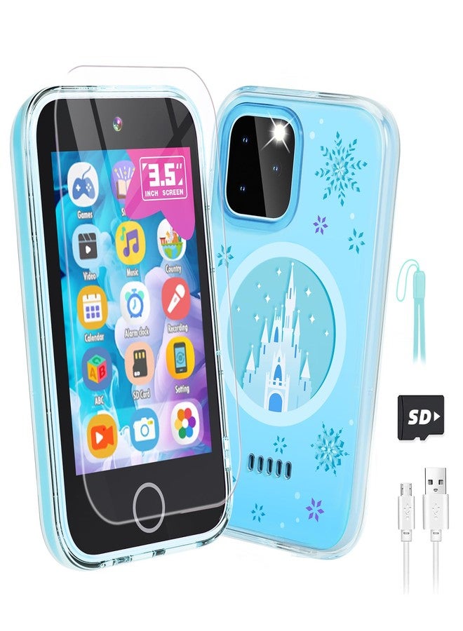 Anchioo Kids Smart Phone, 3.5'' Touchscreen Toddler Phone Toys for 3 4 5 6 7 8 Years Old Girls, Educational Phone for Kids Christmas Birthday Gifts for Girls Age 3-8, Dual Camera, Habit Tracker, Video Player - Image 1