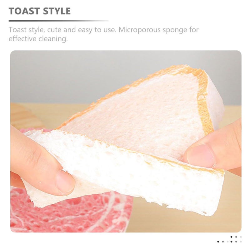 3pcs Kitchen Dish Sponges Set Eco Friendly Wood Pulp Scrub Pads Reusable Pot Cleaning Sponge For Household Dishwashing And Kitchen Cleaning - Image 4