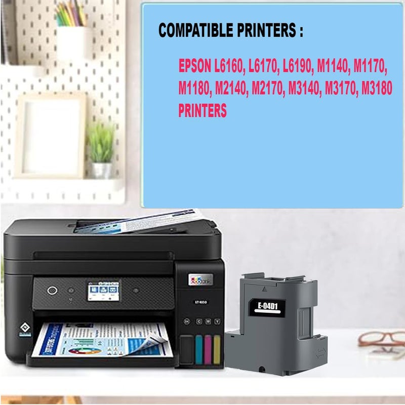 Hynear Maintenance Box for Use in Epson L6160, L6170, L6190, M1140, M1170, M1180, M2140, M2170, M3140, M3170, M3180 Printers (OEM Code : T04D1 - C13T04D100) - Image 4