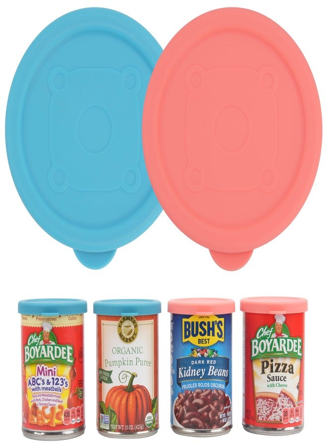 Purekra 2PCs 3-inch Silicone Can Lids for Chef Boyardee | Van Camp's | Goya | Bush's Best | Farmer's Market Can, Can Covers for Canned Goods, Food Storage Cover, Freezer Dishwasher Safe (Can NOT Included) - Image 1