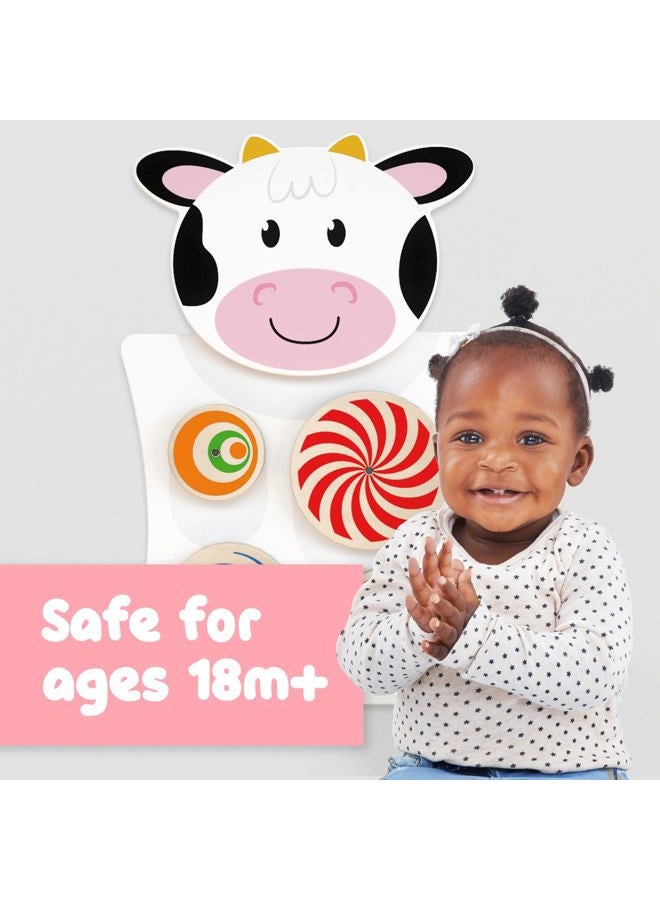 SPARK & WOW Learning Advantage Cow Activity Wall Panel - 18m+ - Toddler Activity Center - Wall-Mounted Toy - Busy Board Decor for Bedrooms, Daycares and Play Areas - Image 2