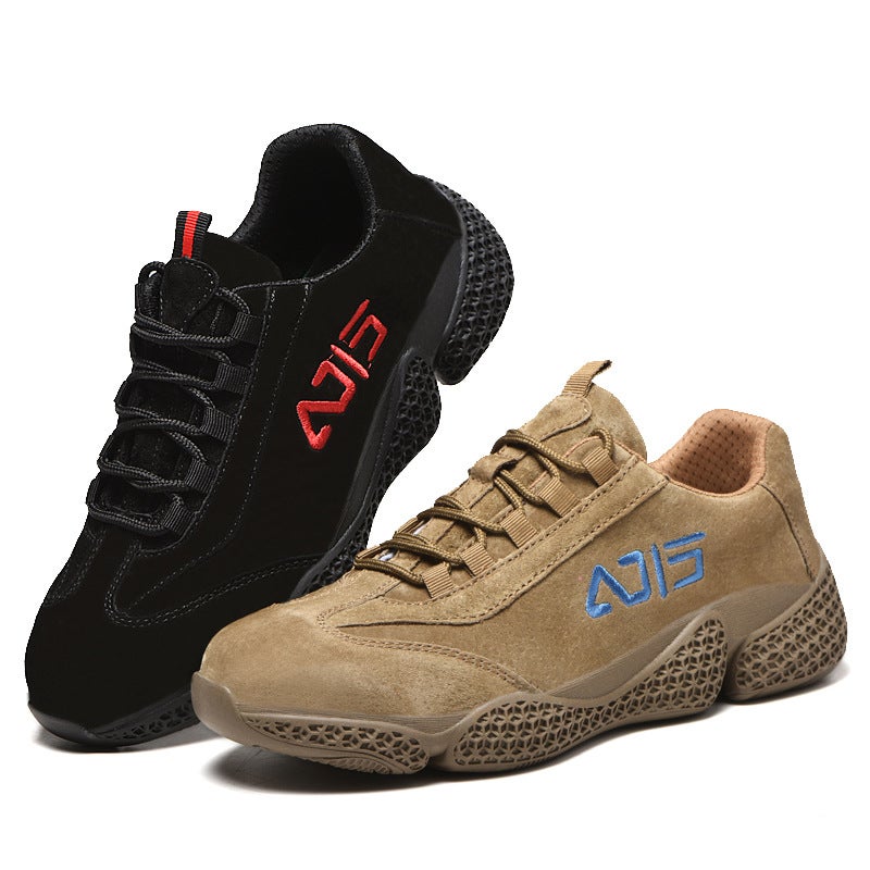 New Style Casual Fashion Safety Shoes Raised Cowhide Anti-Smashing Anti-Piercing Breathable Casual Sports Safety Protective Shoes - Image 3