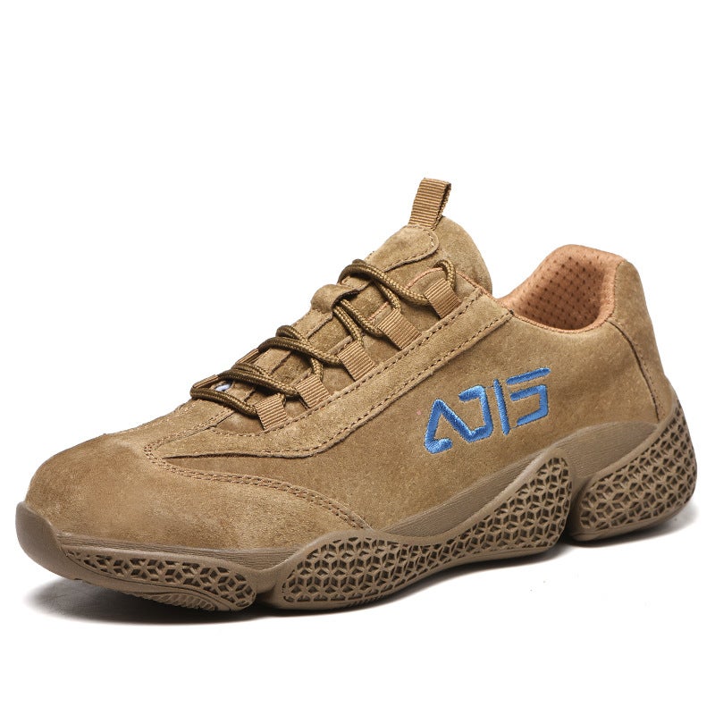 New Style Casual Fashion Safety Shoes Raised Cowhide Anti-Smashing Anti-Piercing Breathable Casual Sports Safety Protective Shoes - Image 1