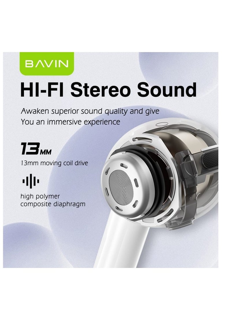 Bavin BAVIN BA37  Wireless Bluetooth Earphone Wireless Charging HiFi Stereo Sound Earbuds Touch Control  - Image 5