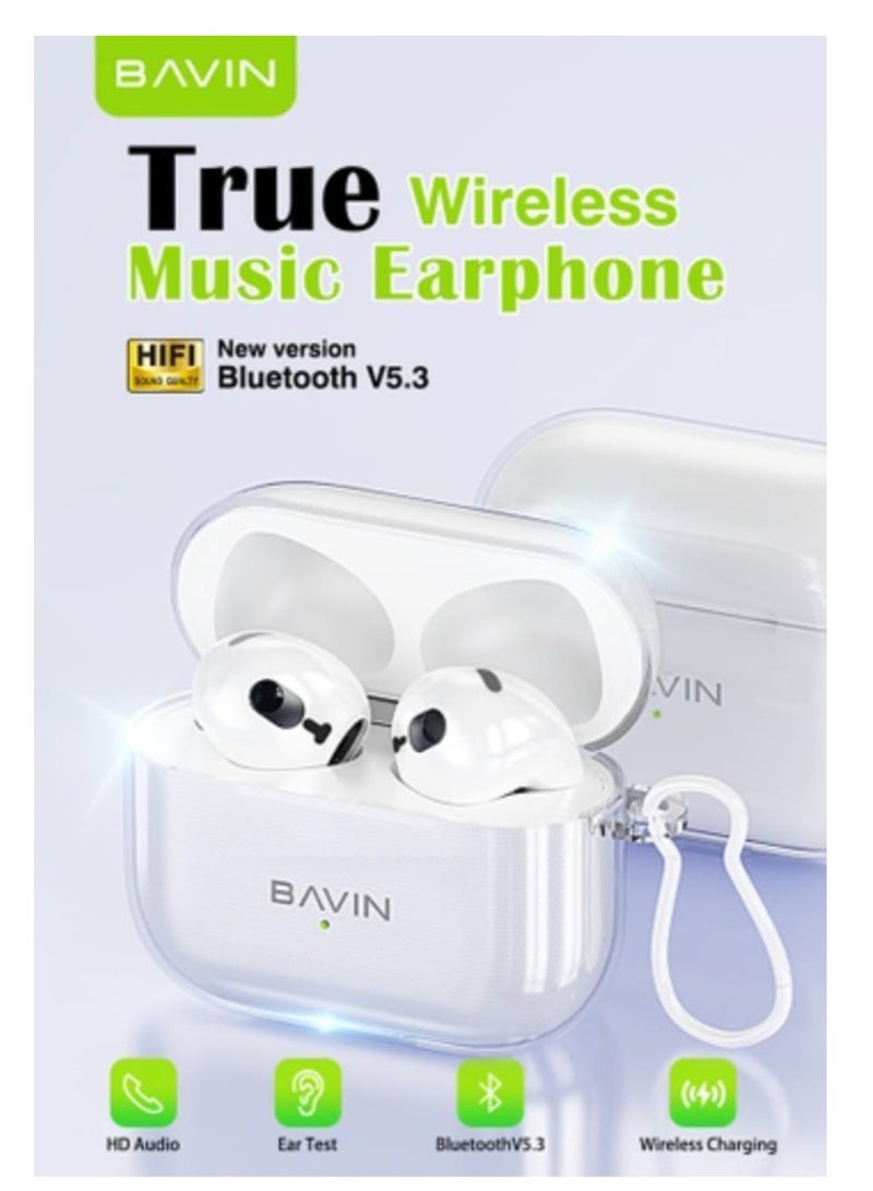 Bavin BAVIN BA37  Wireless Bluetooth Earphone Wireless Charging HiFi Stereo Sound Earbuds Touch Control  - Image 3