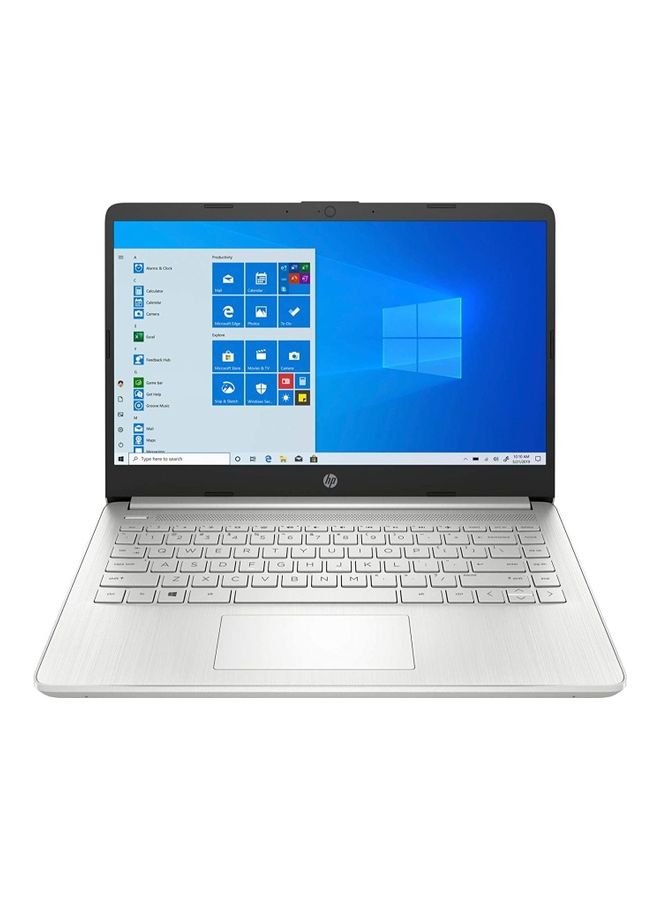 HP لابتوب 14s-dq2218ne بشاشة مقاس 14 بوصة ومعالج كور i5-1135G7 وذاكرة رام 8 جيجابايت ومحرك أقراص SSD بسعة 512 جيجابايت وبطاقة رسومات إنتل بدقة فائقة الوضوح ونظام التشغيل ويندوز 11 هوم الإنجليزية/العربية فضي - Image 1