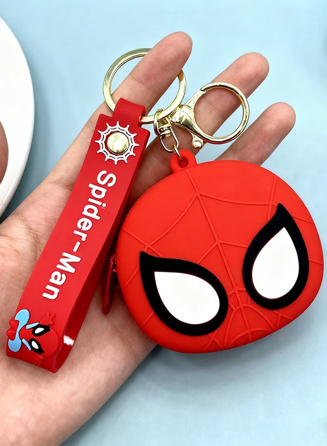 Marvel Spider Man Keychain Wallet Zip Around Coin Purse for Men & Kids Superhero Backpack Accessory Gift Idea - Image 4