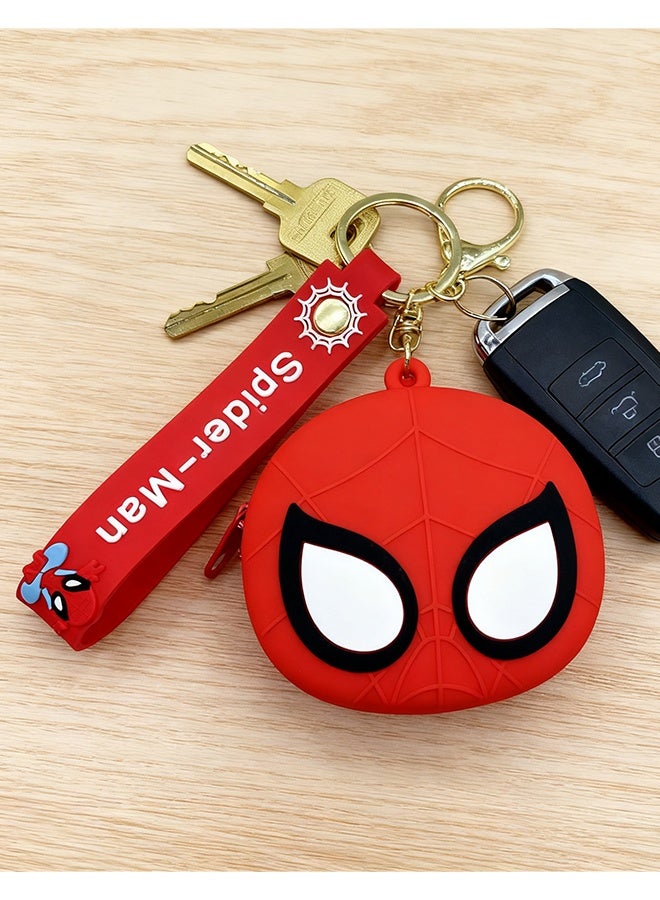 Marvel Spider Man Keychain Wallet Zip Around Coin Purse for Men & Kids Superhero Backpack Accessory Gift Idea - Image 3