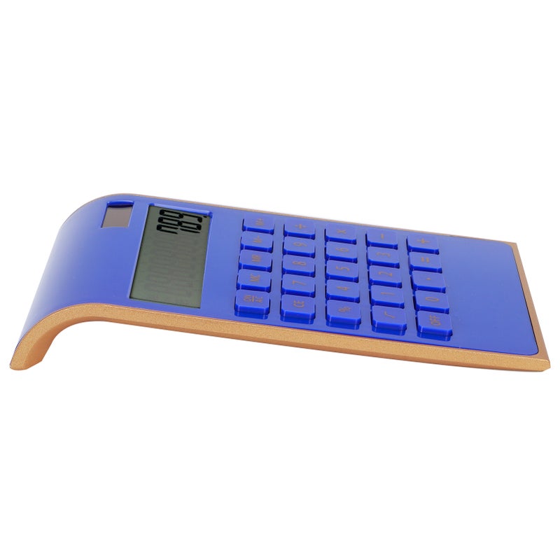 Portable 10 Digits Calculator Ultra Thin Solar Power Calculator for Home Office Business LCD DisplayBlue - Image 4