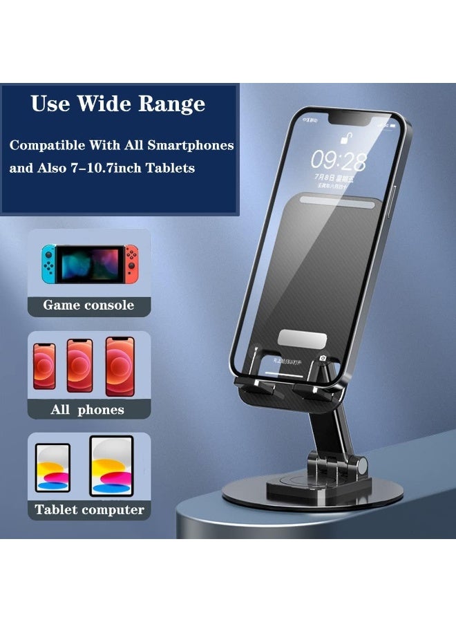 OALE 360° Rotating Mobile Phone & Tablet Stand – Universal Adjustable Holder with Stable Rotary Lock, Durable Aluminum Alloy Build, Non-Slip Base, 1000g Load Capacity – Compact & Portable for 4–12 Inch Devices - Image 4