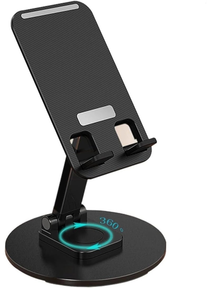 OALE 360° Rotating Mobile Phone & Tablet Stand – Universal Adjustable Holder with Stable Rotary Lock, Durable Aluminum Alloy Build, Non-Slip Base, 1000g Load Capacity – Compact & Portable for 4–12 Inch Devices - Image 2
