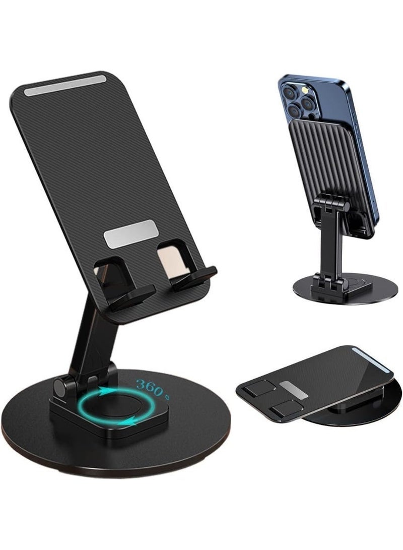OALE 360° Rotating Mobile Phone & Tablet Stand – Universal Adjustable Holder with Stable Rotary Lock, Durable Aluminum Alloy Build, Non-Slip Base, 1000g Load Capacity – Compact & Portable for 4–12 Inch Devices - Image 1