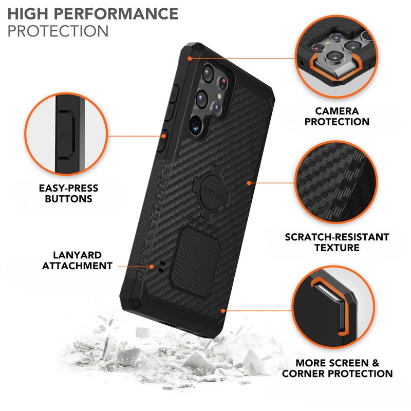 Rokform - Galaxy S22 Ultra Case, 5G Magnetic Case with Twist Lock, Military Grade Rugged, Samsung S22 Ultra 5G Protective Case, Drop Tested Armor (Black) - Image 4