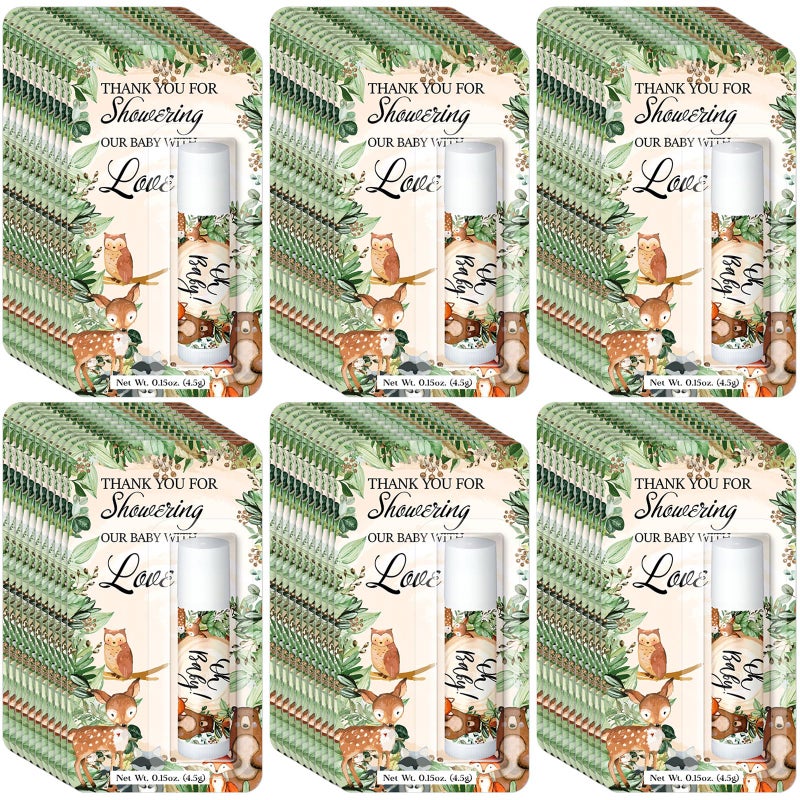 Sacubee 30 Pack Woodland Baby Shower Games Prizes Party Gifts Bulk Lip Balms Favors for Winners Adults Guests Gender Reveal Favors Decorations Baby Shower Souvenirs Gift Bags Stuffers