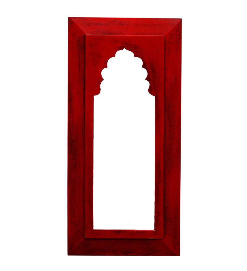 CRAFT TREE MDF Wall Hanging Carving Frame for Home Decor Wall Hanging Showpiece Decor Red Colour (Inner Size L6*H17 Inch) (CRTM559) - Image 2