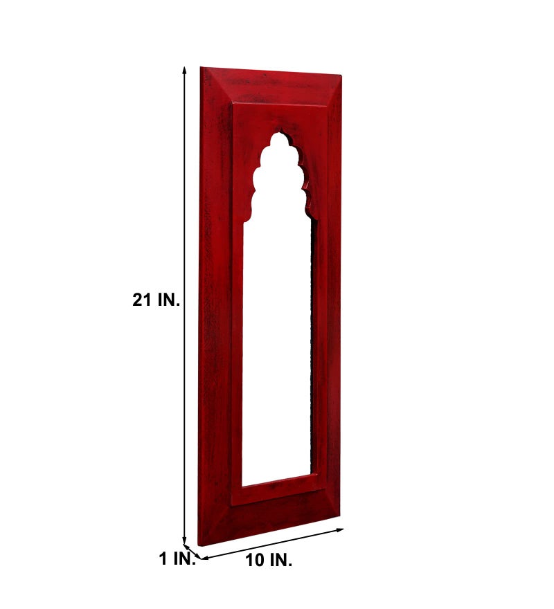CRAFT TREE MDF Wall Hanging Carving Frame for Home Decor Wall Hanging Showpiece Decor Red Colour (Inner Size L6*H17 Inch) (CRTM559) - Image 5