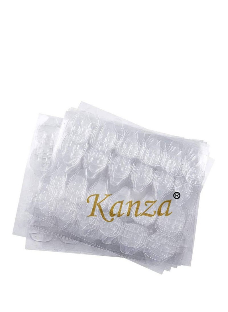 Kanza 20 Sheets/480 Pieces Transparent Adhesive DIY Nail Stickers  - Image 1