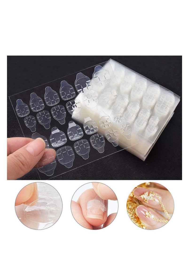 Kanza 20 Sheets/480 Pieces Transparent Adhesive DIY Nail Stickers  - Image 5