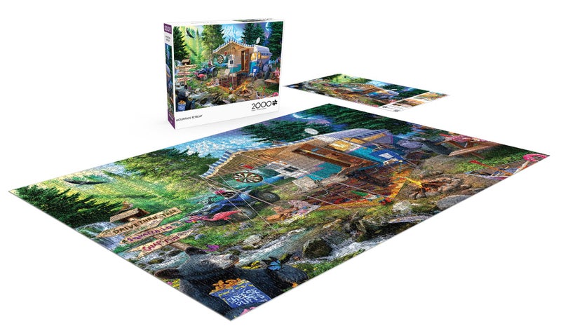 Buffalo Games - Jeff Haynie - Mountain Retreat - 2000 Piece Jigsaw Puzzle for Adults -Challenging Puzzle Perfect for Game Nights - Finished Size is 38.50 x 26.50 - Image 4