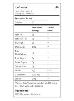 Body Builder Glutamine-5000mg,60 servings-300gm  - Image 2