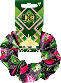 Wicked Elphaba and Glinda Unlikely Friendship Hair Scrunchie Black Pink Green - Image 2