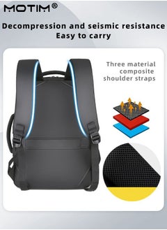 Motim Travel Laptop Backpack, Anti-Theft Durable Laptop Backpack with USB Charging Port, Waterproof Computer Bag Fits 15.6 Inch Laptop Notebook with Independent Computer Compartment, Large Capacity  - Image 5