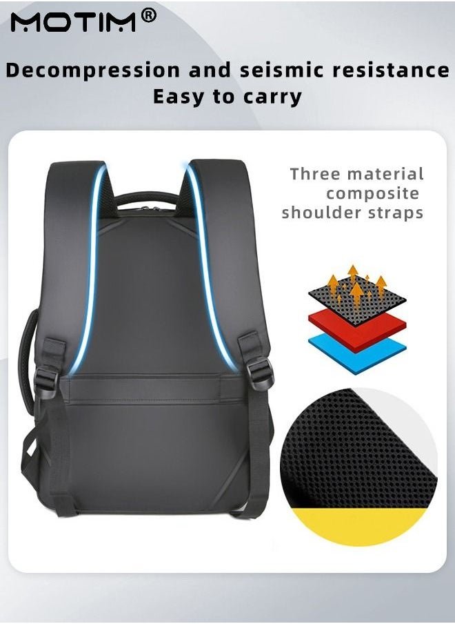 Motim Travel Laptop Backpack, Anti-Theft Durable Laptop Backpack with USB Charging Port, Waterproof Computer Bag Fits 15.6 Inch Laptop Notebook with Independent Computer Compartment, Large Capacity  - Image 5