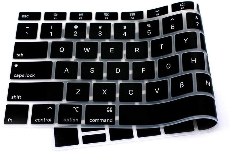 Oaky غطاء لوحة المفاتيح لجهاز ماك بوك إير M1 مقاس 13 بوصة طراز 2020 - A2337 واقي فائق النحافة مقاوم للماء والغبار - سيليكون أسود - Image 5