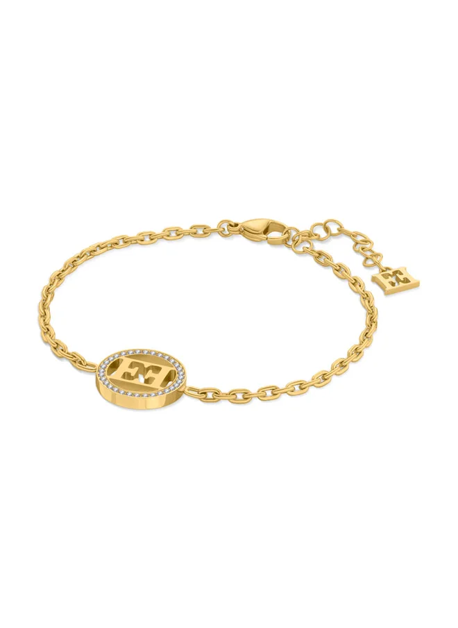 إسكادا Isabella Gold Plated Minimalistic Bracelet with Crystal