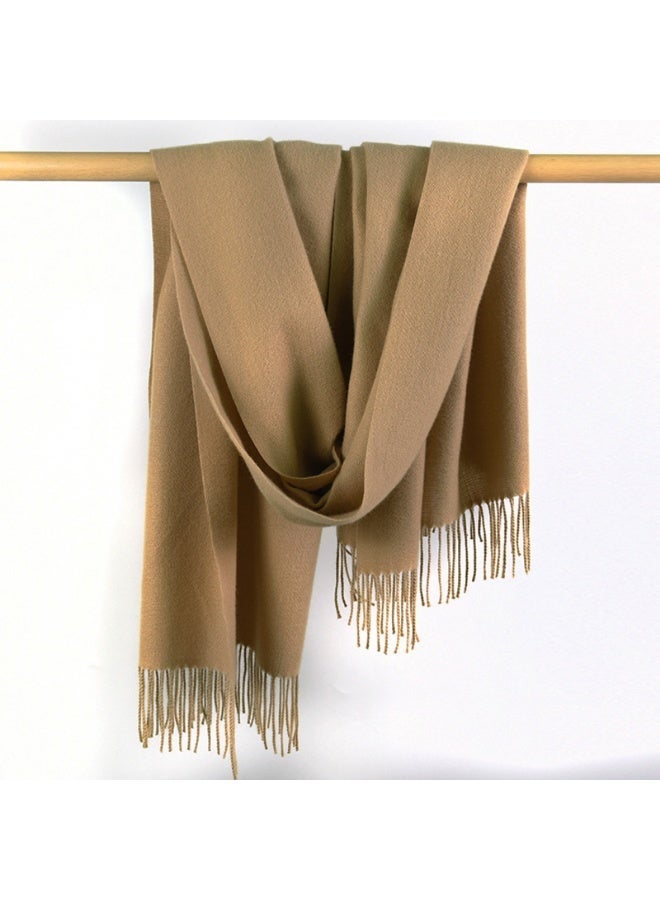 وشاح باشمينا نسائي شال شتوي وشاح بلون موحد وشاح بطانية - Image 3