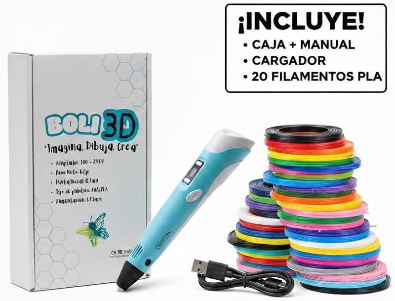 Creative Modeling Pencil with Plastic Filament - Portable Tool for Crafts, DIY and Supervised Educational Projects - Image 2