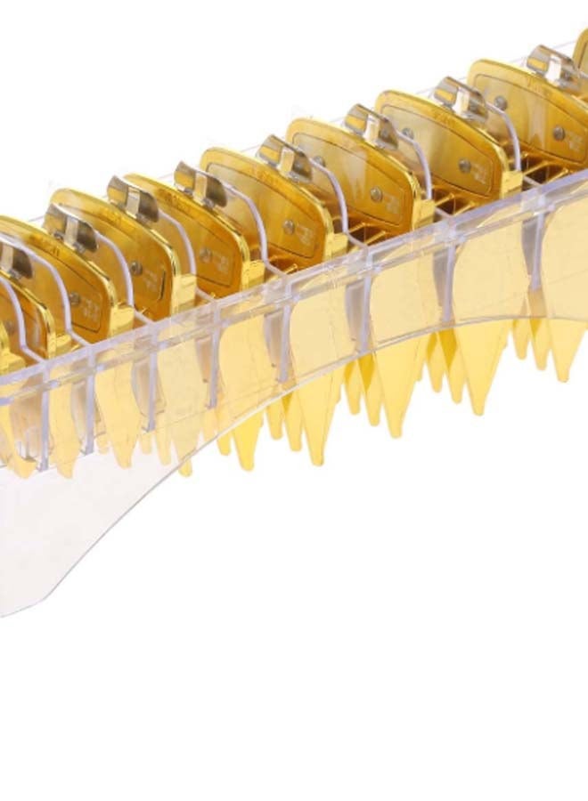 طقم أمشاط لقص الشعر مكون من 10 قطع ذهبي - Image 2