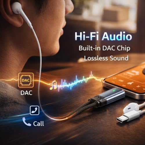 Mizi 2025 Upgraded USB C Splitter Adapter – 100W Fast Charging & Audio Dongle with Dual USB C Ports for iPhone 16/15, iPad, MacBook, Galaxy S24/S23, Pixel & More – Grey - Image 3