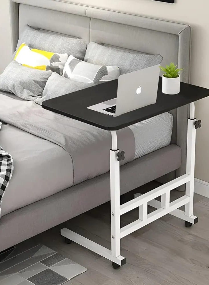 شي ون طاولة لابتوب متحركة من SHEE ONE بارتفاع قابل للتعديل (65–87 سم) | طاولة دراسة، طاولة طعام على السرير، طاولة بجانب السرير و الكنب | تصميم عصري بسطح واسع وعجلات قوية بقفل | الأبعاد: 60×85 سم و40×60 سم - Image 3