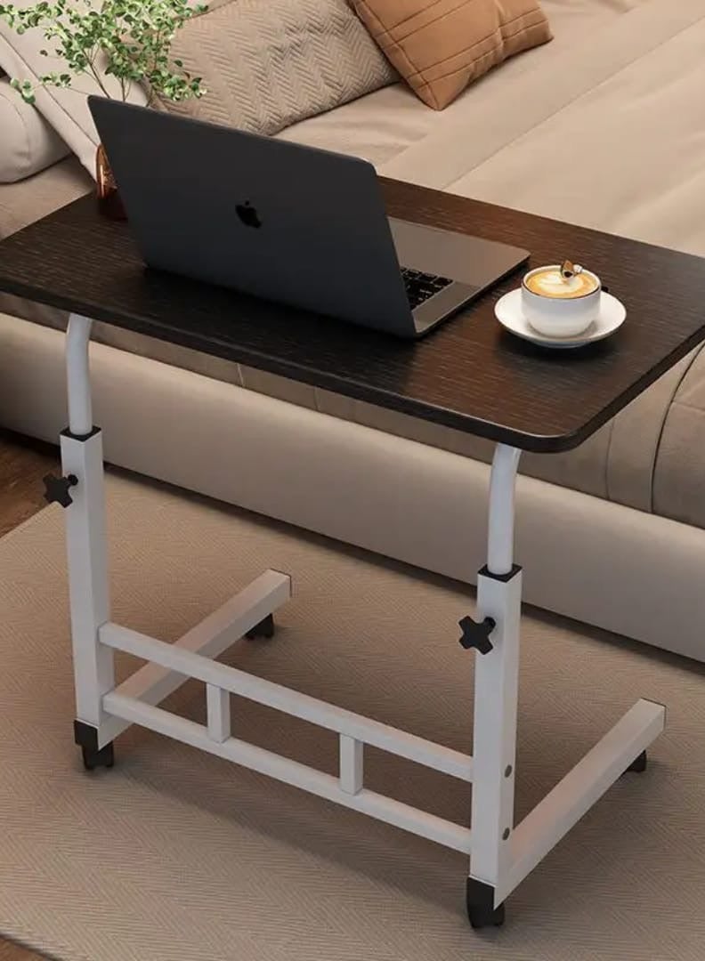 شي ون طاولة لابتوب متحركة من SHEE ONE بارتفاع قابل للتعديل (65–87 سم) | طاولة دراسة، طاولة طعام على السرير، طاولة بجانب السرير و الكنب | تصميم عصري بسطح واسع وعجلات قوية بقفل | الأبعاد: 60×85 سم و40×60 سم - Image 1