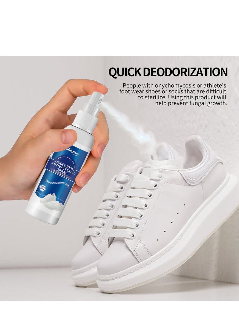 SOUTH MOON 60ml Shoe and Sock Antibacterial Spray Shoe Odor Eliminator Deodorizer Spray and Removes Bad Smells of Boots Heels Tennis Shoe Cleats Sneakers Ballet Shoe Sports Shoes  - Image 2