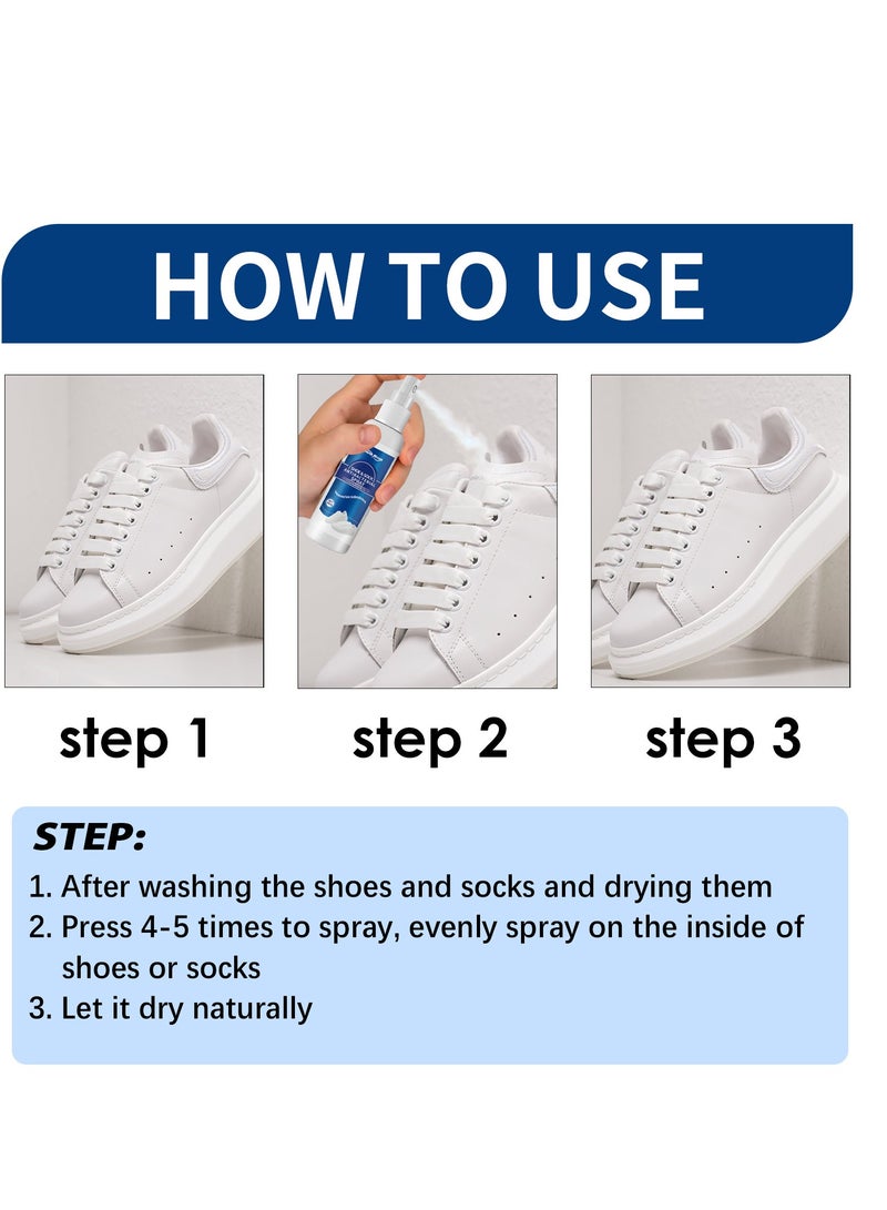 SOUTH MOON 60ml Shoe and Sock Antibacterial Spray Shoe Odor Eliminator Deodorizer Spray and Removes Bad Smells of Boots Heels Tennis Shoe Cleats Sneakers Ballet Shoe Sports Shoes  - Image 4