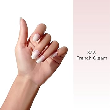 NAILOG Semi Cured Gel Nail Strips Glossy Long Lasting Soft Gel Finish 20 Extra Long Stickers WrapsFrench Gleam - Image 2