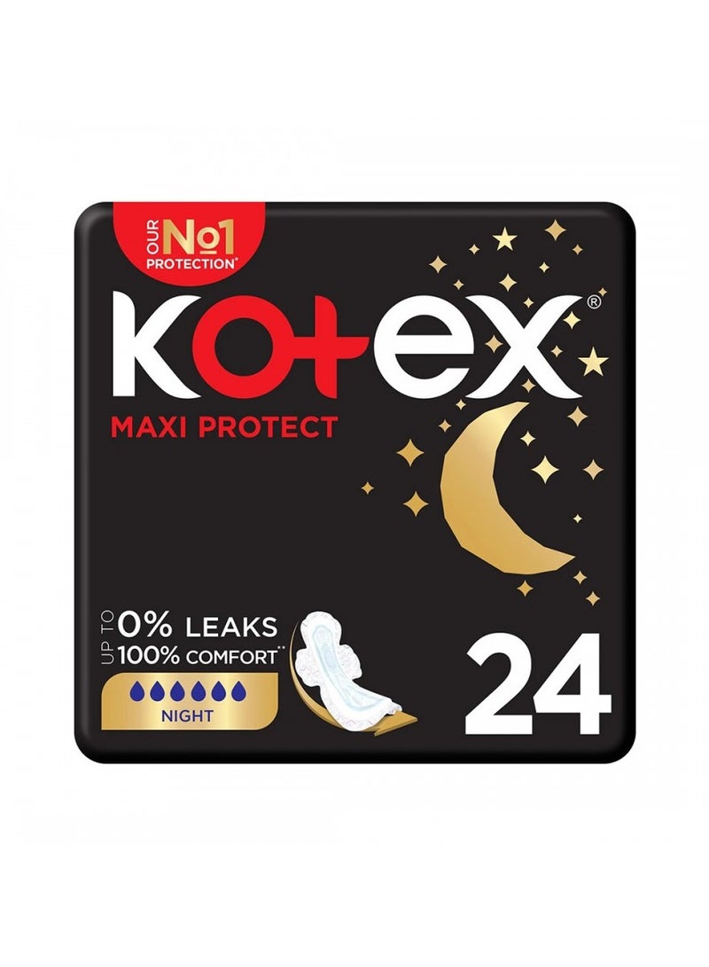 كوتكس فوط صحية ليلية سميكة، 24 فوطة - Image 1