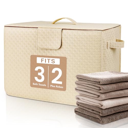 Kdti Towel Warmer Bucket Hot Towel Warmer for Bathroom Home Spa Fits 3 Oversized 40x70 TowelsBathrobesBlankets Auto Shut Off Adjustable Timer Countertop Geometric Weave Style - Image 1