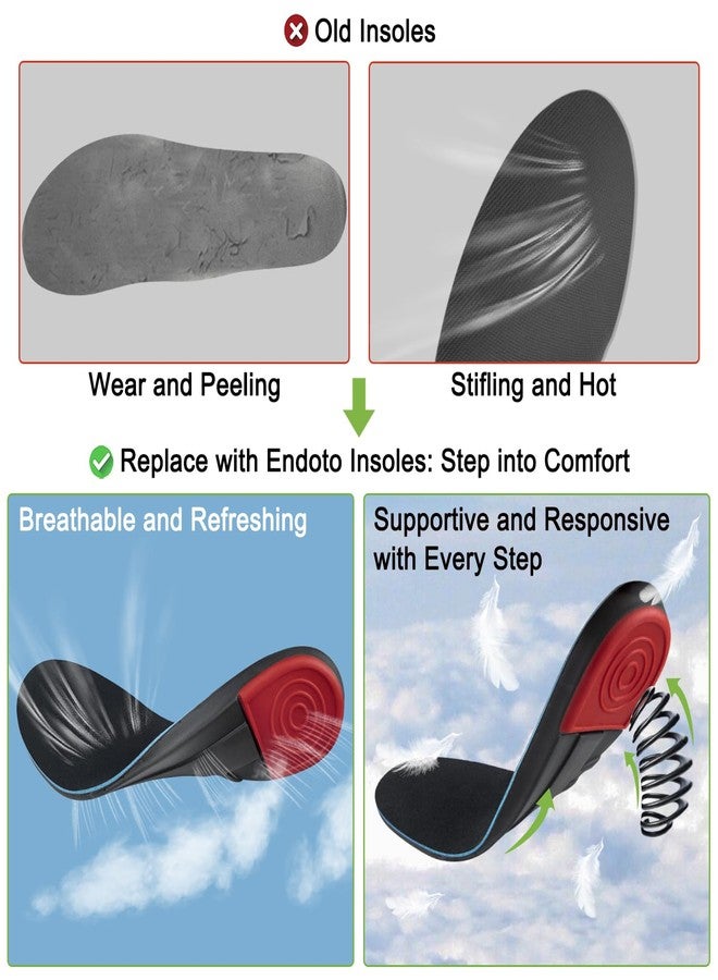 Endoto Insoles for Wolverine Work Boots, Replacement Insole Inserts for Men Shoes(Size:US Men9-EU42) - Image 4