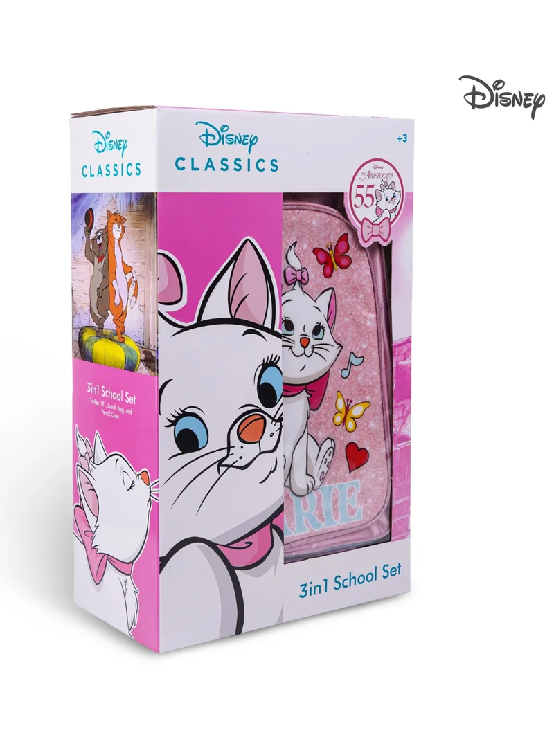 Disney Disney Marie I'M Just A Kitten 3In1 Trolley Box Set 18" I Trolley I Lunch Bag I Pencil Case I Packaging
