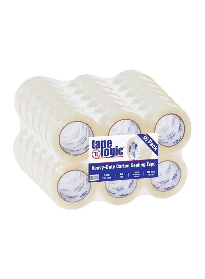 Tape Logic Aviditi Tape Logic 2 Inch x 110 Yard 2.6 Mil Clear, Heavy Duty Acrylic Packing Tape, 36 Pack, Perfect for Packing, Shipping, Moving, Home and Office - Image 1