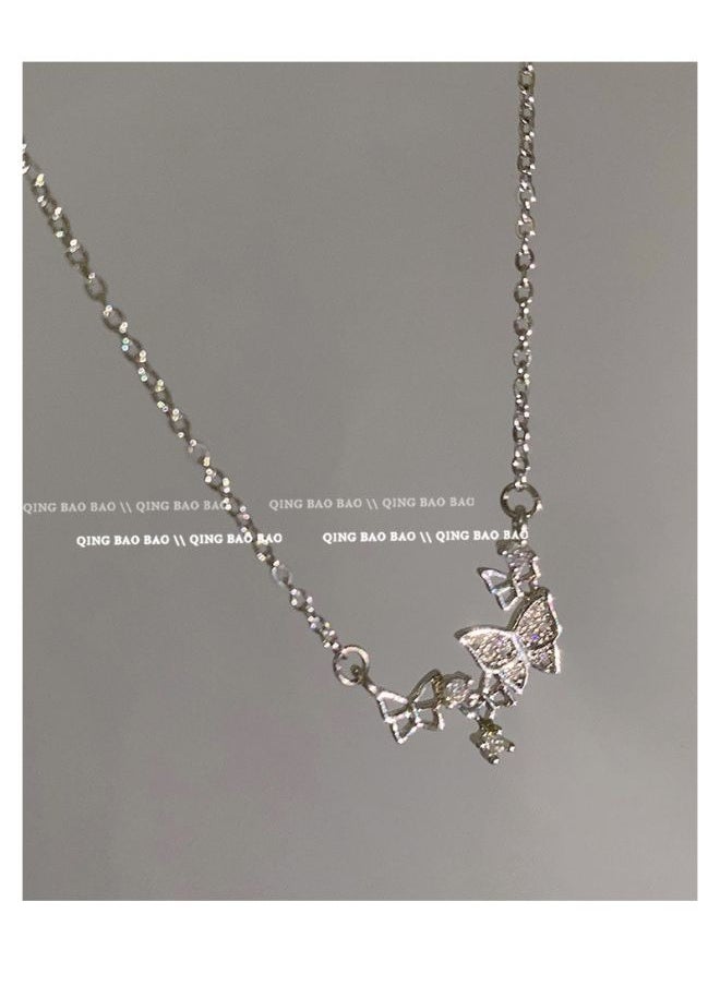 Ocean - Butterfly pendant design with a collarbone necklace - Image 1
