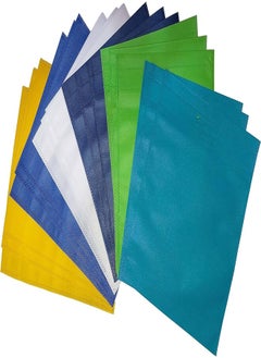 Generic Canvas Bags Set | Size 30 * 35 | 30 Pieces | Multi Color | (Milk, Harvest Green, Yellow, White, Navy, Pink) | azure blue, yellow, green, light blue,white, navy blue | 5 Piece Each 