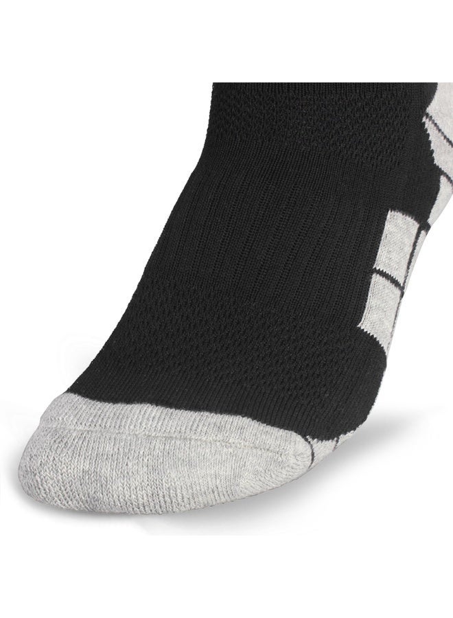 Black Athletic Football Socks for Adults and Adolescents, 1/3/5 Pairs - Image 2
