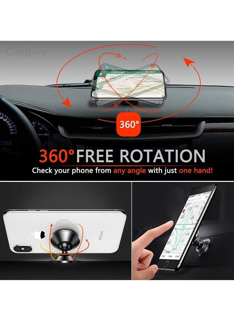 يسيدو حامل هاتف ميني بلصق مغناطيسي قوي بزاوية دوران 360 من زنك أليوي - أسود - Image 4
