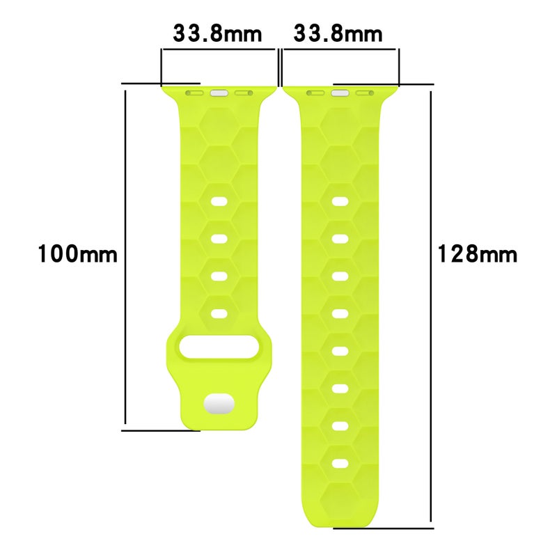 For Apple S8 Ultra Silicone Football Pattern Replacement Wristband Iwatch765432Se Sports Casual Watch Band - Image 5